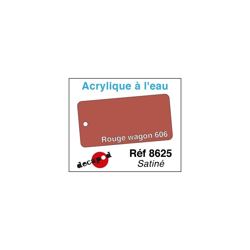 PEINTURE acrylique ROUGE WAGON 606 satiné