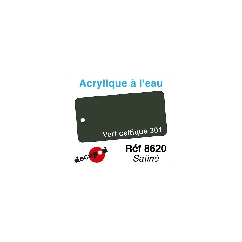 PEINTURE acrylique VERT CELTIQUE 301 satiné