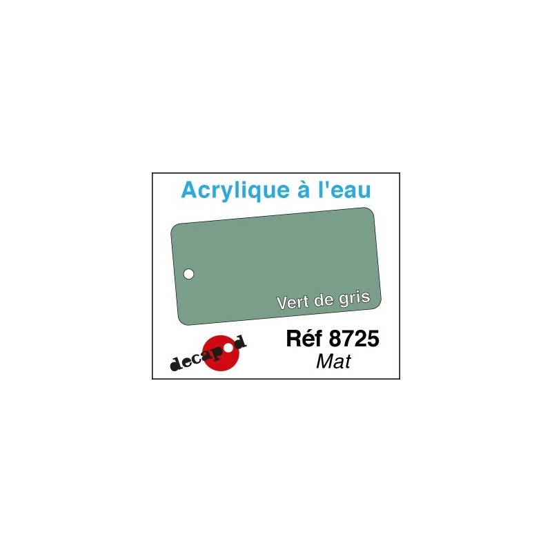 PEINTURE acrylique à l'eau VERT DE GRIS (mat)