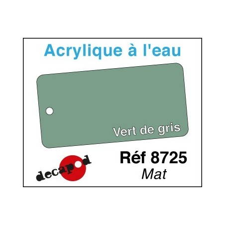 PEINTURE acrylique à l'eau VERT DE GRIS (mat)