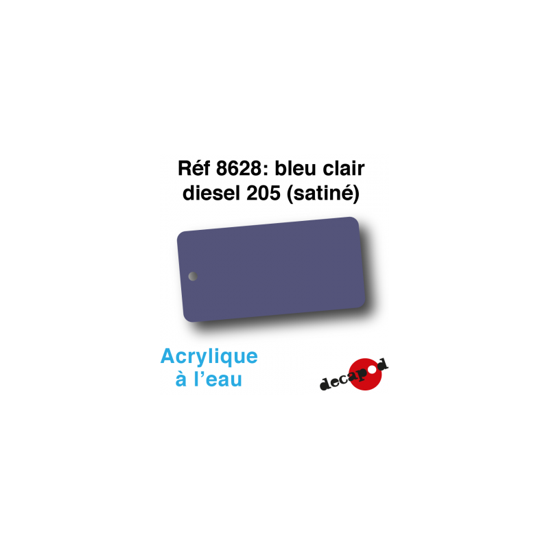 Peinture acrylique à l'eau bleu clair diesel 205 (satiné)