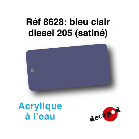 Peinture acrylique à l'eau bleu clair diesel 205 (satiné)