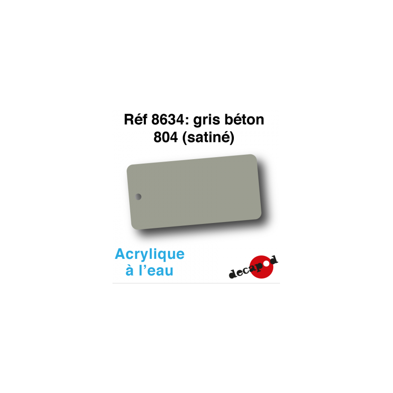 Peinture acrylique à l'eau gris béton 804 (satiné)