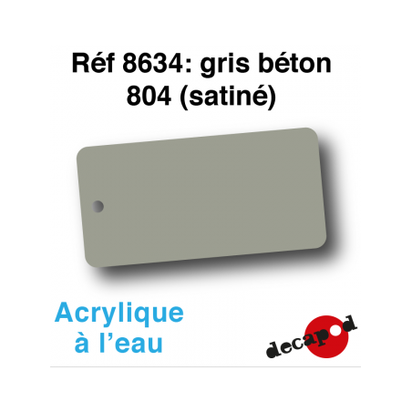 Peinture acrylique à l'eau gris béton 804 (satiné)