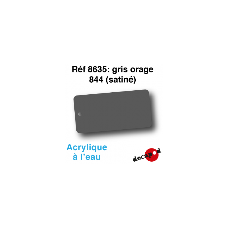 Peinture acrylique à l'eau gris orage 844 (satiné)