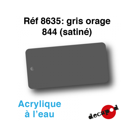Peinture acrylique à l'eau gris orage 844 (satiné)