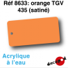 Peinture acrylique à l'eau orange TGV (satiné)