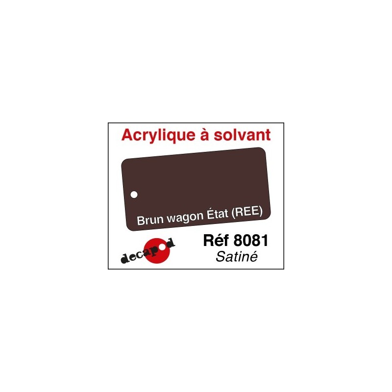 PEINTURE ACRYLIQUE À SOLVANT BRUN WAGON ÉTAT (REE) satiné