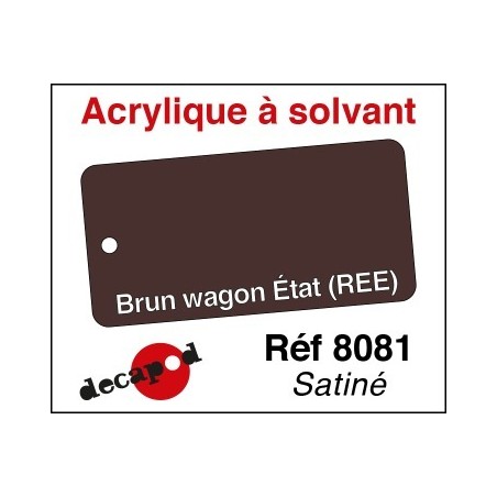 PEINTURE ACRYLIQUE À SOLVANT BRUN WAGON ÉTAT (REE) satiné