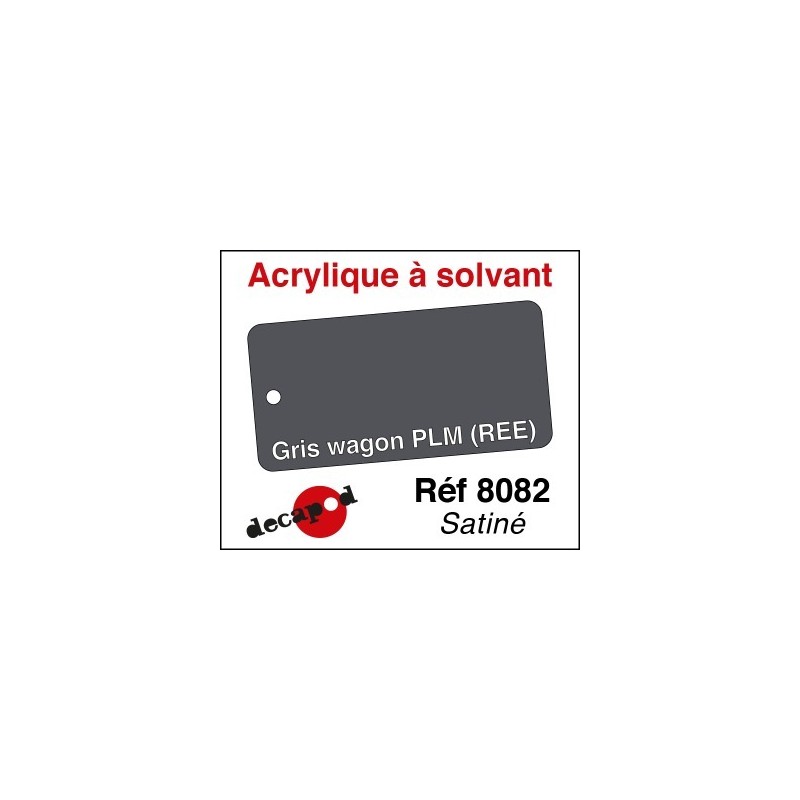 PEINTURE ACRYLIQUE À SOLVANT GRIS WAGON PLM (REE) satiné
