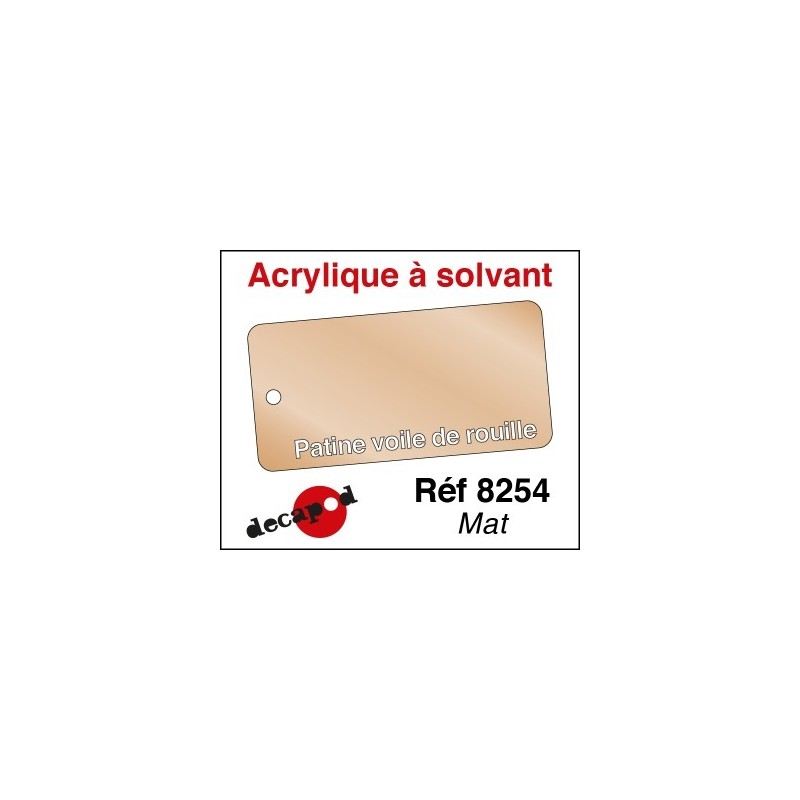 PEINTURE acrylique à solvant PATINE VOILE DE ROUILLE mat