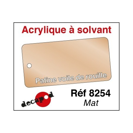 PEINTURE acrylique à solvant PATINE VOILE DE ROUILLE mat