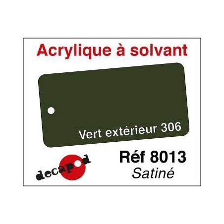 PEINTURE acrylique à solvant  VERT extérieur 306 satiné