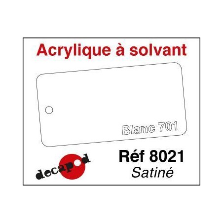 PEINTURE acrylique à solvant BLANC 701 satiné