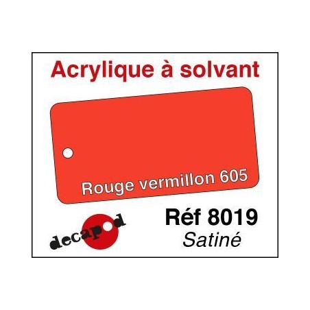 PEINTURE ROUGE VERMILLON 605 satiné