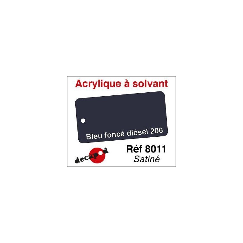 PEINTURE BLEU Foncé DIESEL 206 satiné