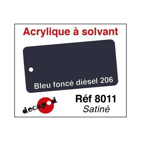 PEINTURE BLEU Foncé DIESEL 206 satiné